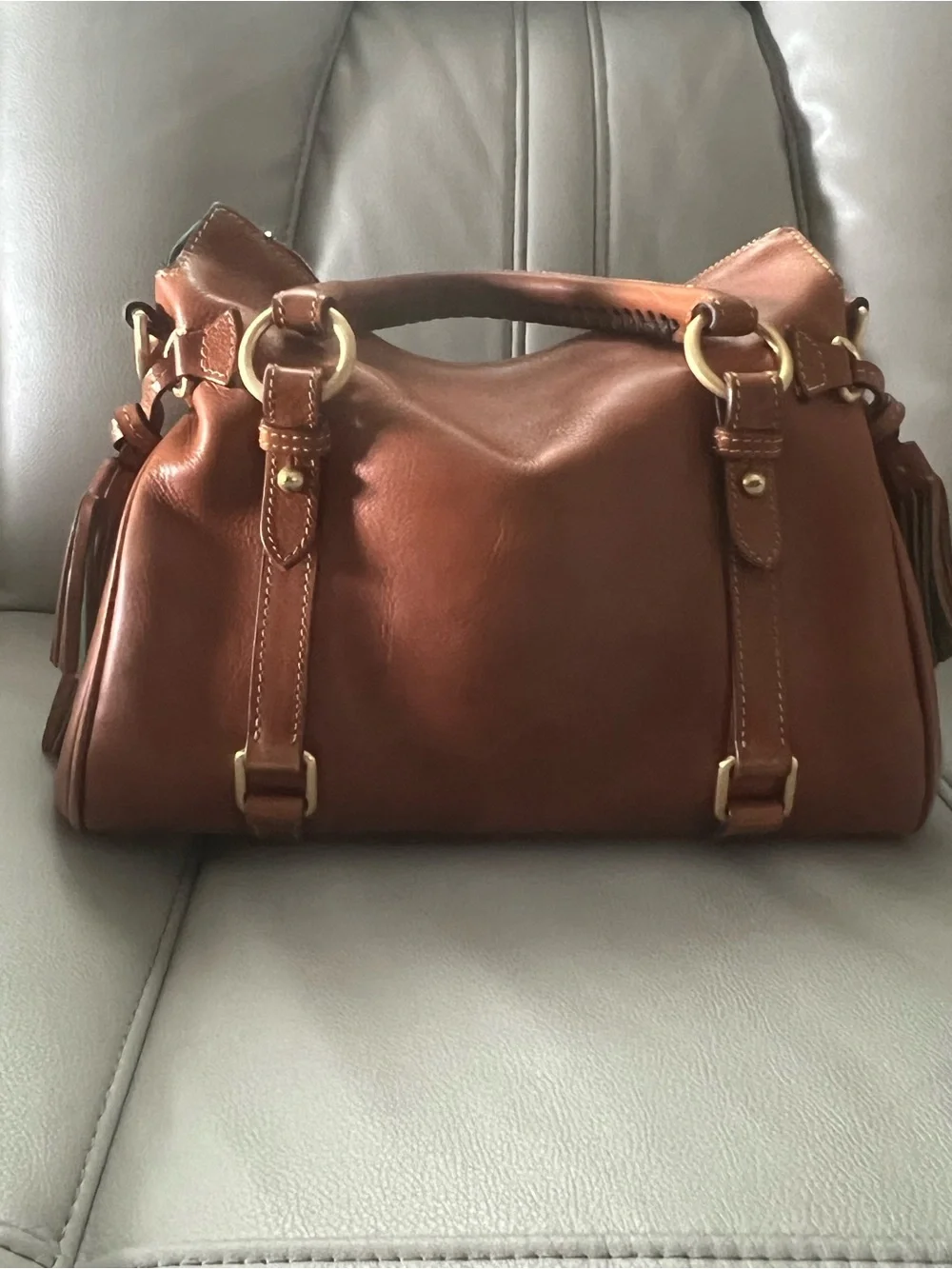 Dooney & Bourke Florentine Satchel Cognac